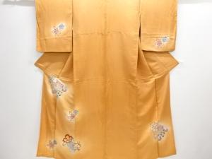 大正ロマン　紋錦紗貝合わせに草花模様刺繍着物